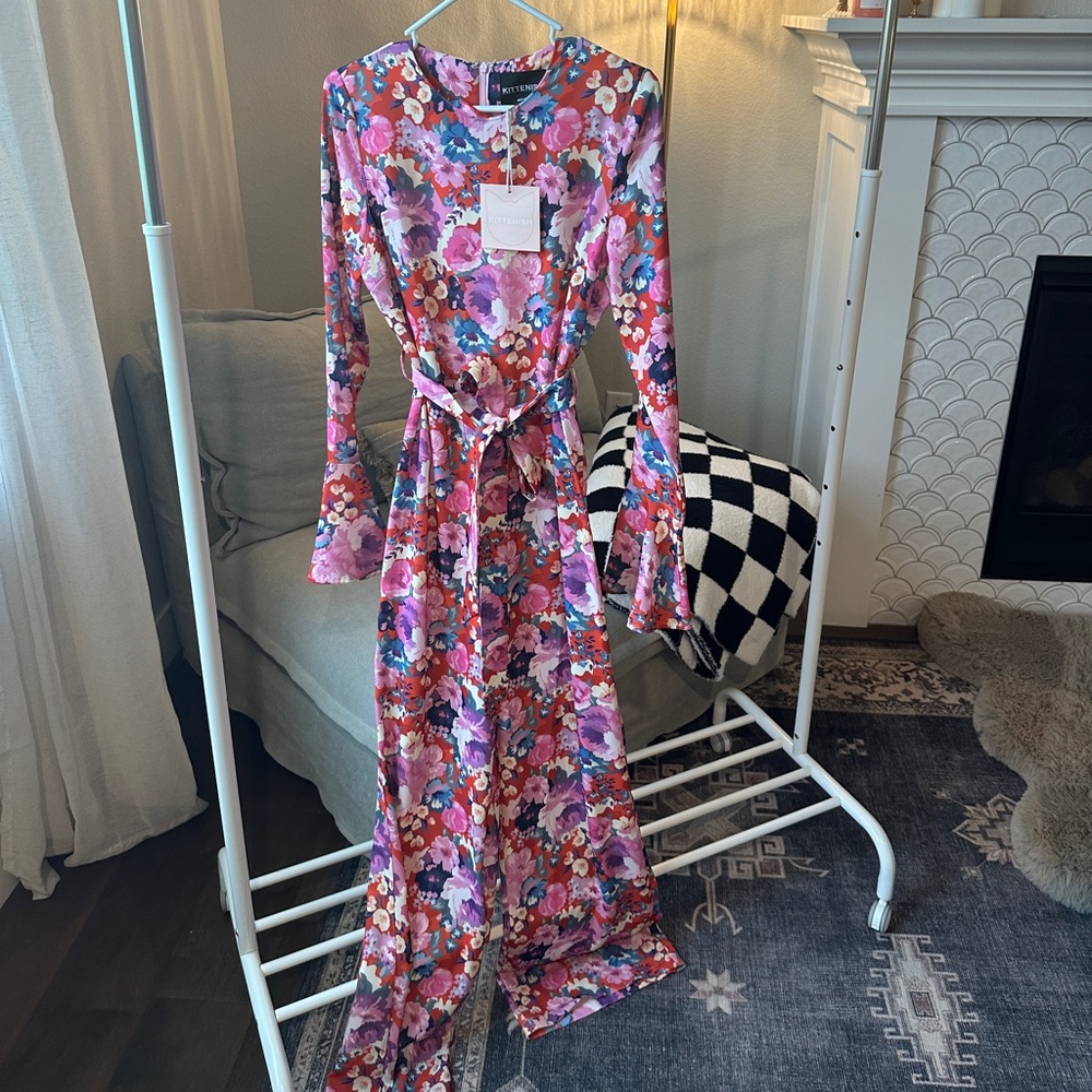 NWT kittenish floral jumpsuit